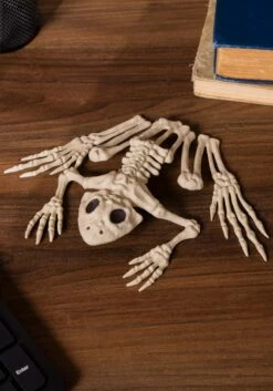 8" Skeleton Frog Decor