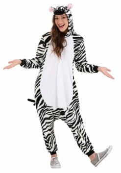 Zebra Onesie For Adults